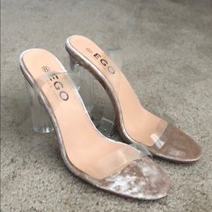 Ego Yeezy-inspired clear & lucite sandals